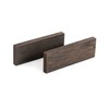 QWORK Black Ebony Lumber Wood Timber Handle Plate, 2 Pack