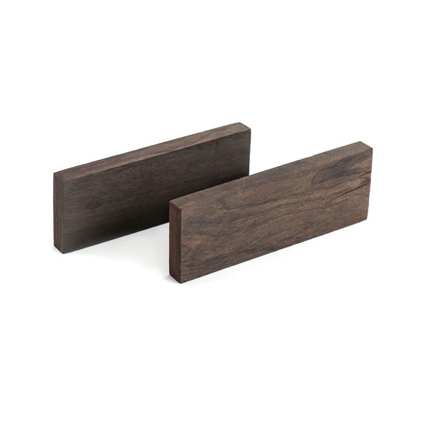 QWORK Black Ebony Lumber Wood Timber Handle Plate, 2 Pack