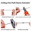 Runseaway 4PCS 14 Inch Ceiling Fan Pull Chains Extender, Dragonfly