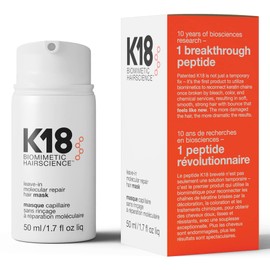 K18 Full-Size Leave-In Molecular Hair Mask, Repairs Dry or Damaged Hair, Reverse Hair Damage from Bleach, Color, Chemical Services & Heat