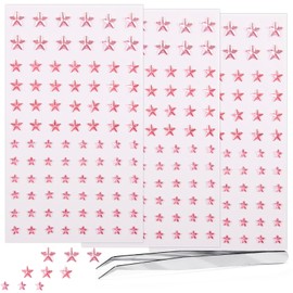 264PCS Rhinestone Stickers 3Sheets 5/7/10mm Self Adhesive Rhinestones Gems for Face Eyes Makeup Hair Body Festival Bling Jewels for Crafts Home Decor Scrapbooking Embellishments(Pink)