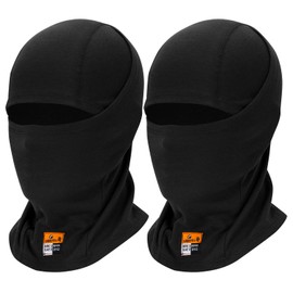 LANLFY Summer FR Balaclava, Black-2pcs, One Size