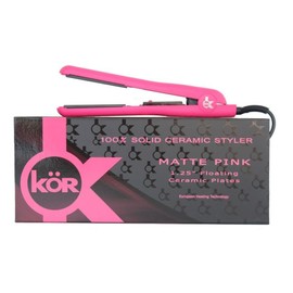 KOR Professional HSK #69 PINK CERAMIC HAIR STYLER 1.25" HAIR IRON STRAIGHTENER #2