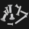 CONPHERON Nylon Phillips Countersunk Screws Plastic Machine Screws White M4