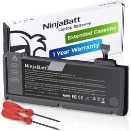 NinjaBatt Battery A1278 A1322 for Apple MacBook Pro 13" [Mid 2012 2010 2009 Early 2011 Late 2011] - Long Lasting [63.5Wh/10.95v]