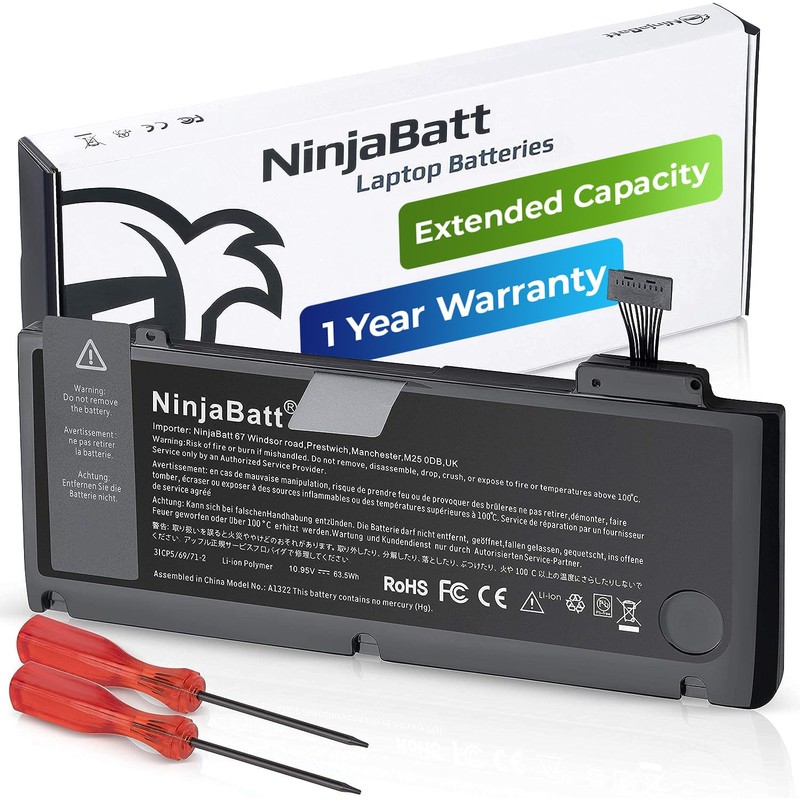 NinjaBatt Battery A1278 A1322 for Apple MacBook Pro 13" [Mid