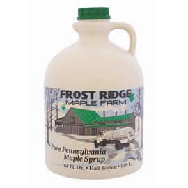 Frost Ridge Maple Farm Organic Maple Syrup, Grade A, 64 fl oz, Medium Amber Rich