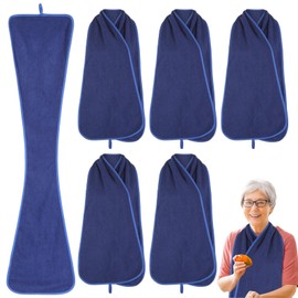 Homaisson 6PCS Adult Bibs for Men, Reusable Adult Bibs Scarf for Eating, Large Towel bibs, Adults Bib for Elderly