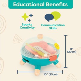 B. toys – Mini Chef – BBQ Grill Playset – Pretend Play BBQ Grill Play Set – Toy Grill & Play Food – Barbecue Role – Play Set for Kids – 3+ Years(16 Pieces)