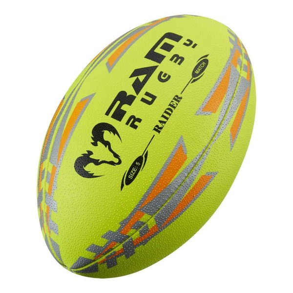Ram Rugby Raider Match Ball - Green - Size 5