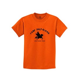 TOOLOUD Camp Half Blood Child Tee - Childrens T-Shirt - Orange - Medium