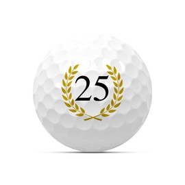 Golf Balls "25" for Birthdays, Set of 3, Golf Gift, Golf Birthday Gift, Gift Idea, Anniversary, Happy Birthday, 18 20 22 30 33 35 40 44 45 50 55 60 65 66 70 75 77 80 85 88 90 (25)