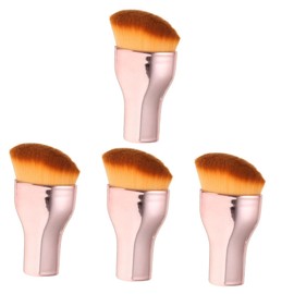 FRCOLOR 4pcs Nylon Makeup Brush Set Small Foundation Brush for Women Portable Foundation Liquid Makeup