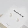 Gold&Deer Silver 925 Simple Basic Pearl Earrings White 10mm /
