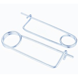 Steel Brooch Shape Cotter Safety Pins Spring Pin， Quick Lock Brooch Locking Fastener for Farm Lawn Garden Hitch (Size:6.3X122mm,2pcs)