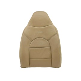 2000 Ford F250 F350 F450 Lariat Super Duty Replacement Genuine Leather Seat Cover in Medium Parchment Tan (with Fold Down Armrest, Passenger Top)
