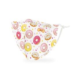 WEDDINGSTAR 3-Ply Kid's Washable Cloth Face Mask Reusable and Adjustable with Filter Pocket - Donut