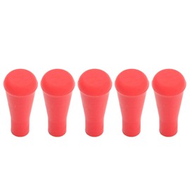 Dilwe 5Pcs 6mm Archery Tips, 3 Colors, Soft Rubber Arrowheads Rubber Blunt Point Broad Heads for Hunting Shooting Arrows Training Equipment (Red)