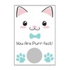 Valentine's Day Scratch Off Card for Kids with Cat Design,