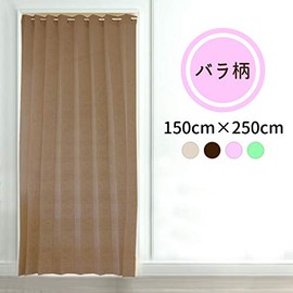 Long Accordion Curtain, Heat Insulating, Frontage Dividing, Increases Heating And Cooling Efficiency Rose Pattern: