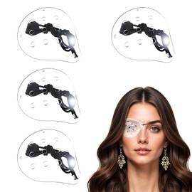 Mabor 4Pcs Eye Shield After Cataract Surgery for Sleeping After Surgery, Clear Eye Patch with Elastic Adjustable Band Longer & Wider for Adults