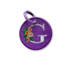 314Pi Letters Name wwith Flower Embroidery Keychain, Size 3" Embroidered Tag Keychains, Embroidery Patch with Colorful Keyrings for Backpack Clothes Motorcycles Cars Key Accessories, Lovely Gifts