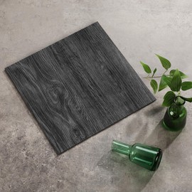 Wood Peel and Stick Vinyl Floor Tiles, Dark Grey Self Adhesive Waterproof Vinyl Flooring Planks for Kitchen, Dining Room, Bedrooms,20-Pack 12 x 12 inch Cover 20 Sq. Ft (Wood Dard Grey)