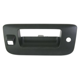 VQAVXAV Tailgate Handle Bezel with Key & Camera Hole Smooth Black for Sierra 1500 07-13 for Sierra 2500HD/3500HD 07-14 for Silverado 1500 07-13 for Silverado 2500HD/3500HD 07-14 14896051