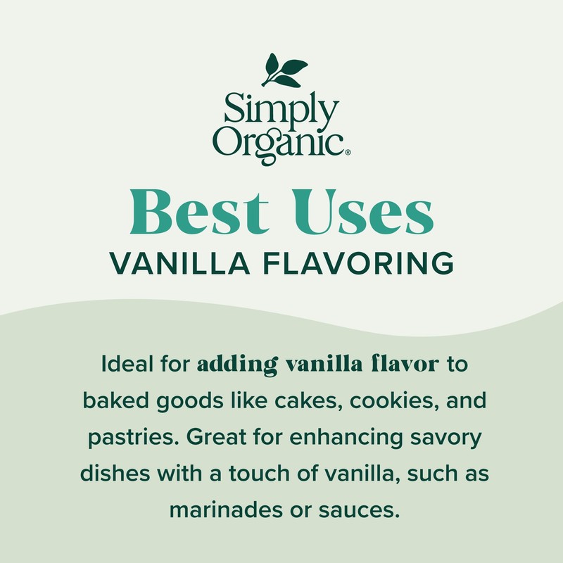 Simply Organic Non-Alcoholic Vanilla Flavoring, Madagascar | Certified Organic |
