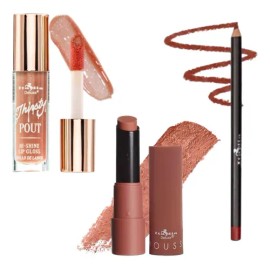 Lip Combo Gloss + Labial Matte + Delineador Italia Deluxe