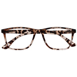 OPULIZE NYX Blue Light Blocking Glasses - Anti-Glare Computer and Gaming Eyewear - UV and Eyestrain Protection - Rectangular Frame - Brown Tortoiseshell - Men Women