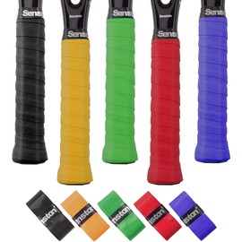 Senston Tennis Badminton Grip Tape Anti-Slip Porous Super Absorbent Grip, Pack of 5
