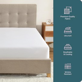 Microfiber Full XL Size Fitted Sheet - Soft and Smooth Allergy Protective Fitted Sheet Only - 95 GSM - (54 X 80 X 12)