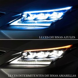 Vimstrom Tiras LED Secuenciales De 60CM para Direccionales De Carro Pack De 2 Unidades De Alta Potencia Instalación Sencilla Y Flexible Aumenta La Seguridad Y El Diseño Moderno De Tu Vehículo (Azul)