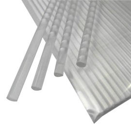 Weststone – Varillas de acrílico reutilizables transparentes para piruletas con extremos pulidos para pasteles (100, 15,24 cm)