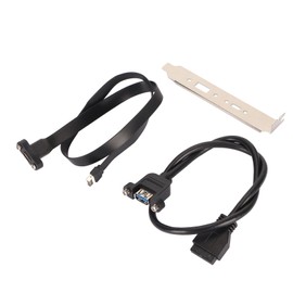 Type E to Type C Front Panel Cable 1.6ft Long 20Gbps Plug and Play Type E to Type C Extension Cable with Bracket