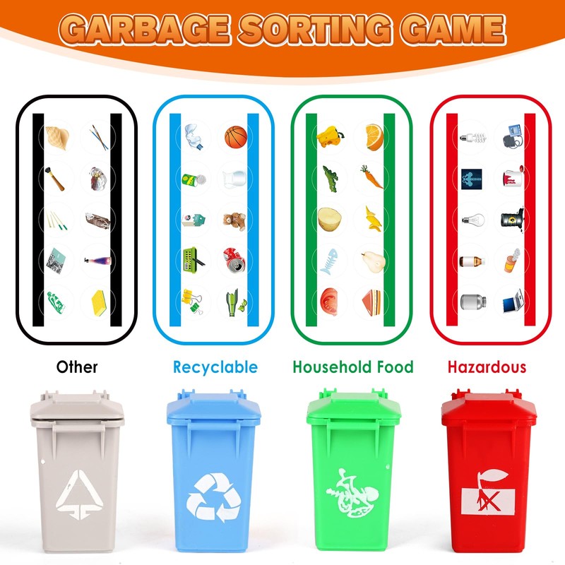 BunnyJOY Garbage Car Toy 12 Inch with Lights and Sound,