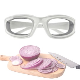 Lilibeila Onion Goggles No Tears Glasses Goggles Anti Scratch Goggles Gogglees Onion Gogglees for Cooking Biking Kitchen (white)