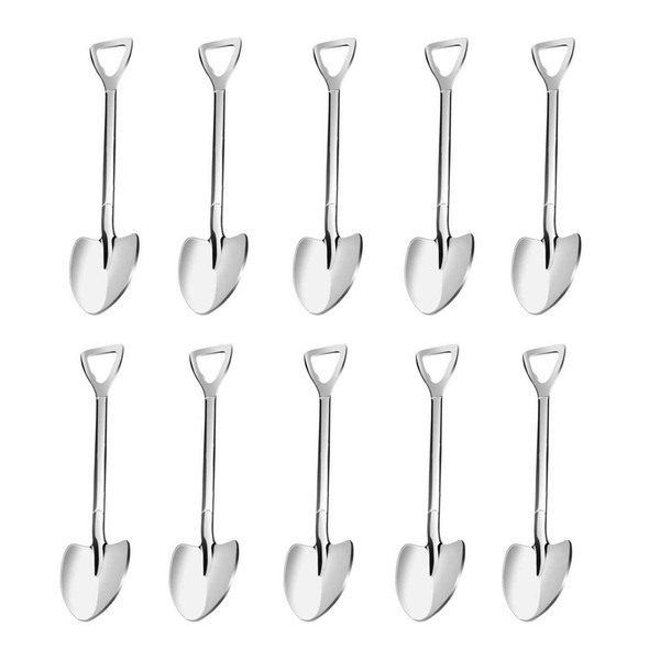 20 Pack Shovel Shape Demitasse Espresso Spoons, 4.7 Inches Stainless Steel Mini Coffee Spoons, Small Spoons for Dessert,Tea, Appetizer, Party Supplies