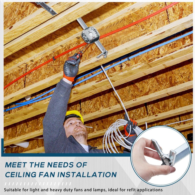 Therwen 2 Pcs Adjustable Fan Electrical Box Brace 14.2 Inches