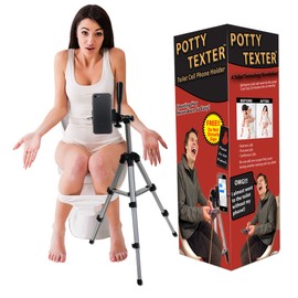 Potty Texter Toilet Cell Phone Holder - Hands Free Texting by Gears Out by Gears Out