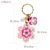 Happy Lacy Flower KH Women's Key Chain, metallic pink