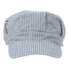 Wholesale Youth Conductor Cap Stripes Blue White (55 cm) - 21816