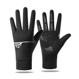 Unisex Thin Flexible Sun Protection Gloves for Men Women Non-Slip Cycling Driving Full Finger Gloves Breathable Elastic Exercise Mittens for Outdoor Activities