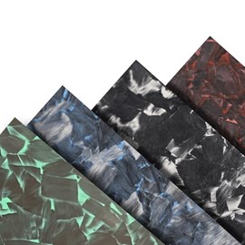 ARRIS Forged Carbon Plate, 3.9 x 9.8 inches (100 x 250 mm), Forged Carbon Fiber Laminate, Forged Carbon Fiber Plate, 1 Piece (Red, Thickness: 0.04 inches (1.0 mm)