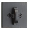 Kwikset Halifax Deadbolt Lock, Venetian Bronze Square Exterior Keyed Front