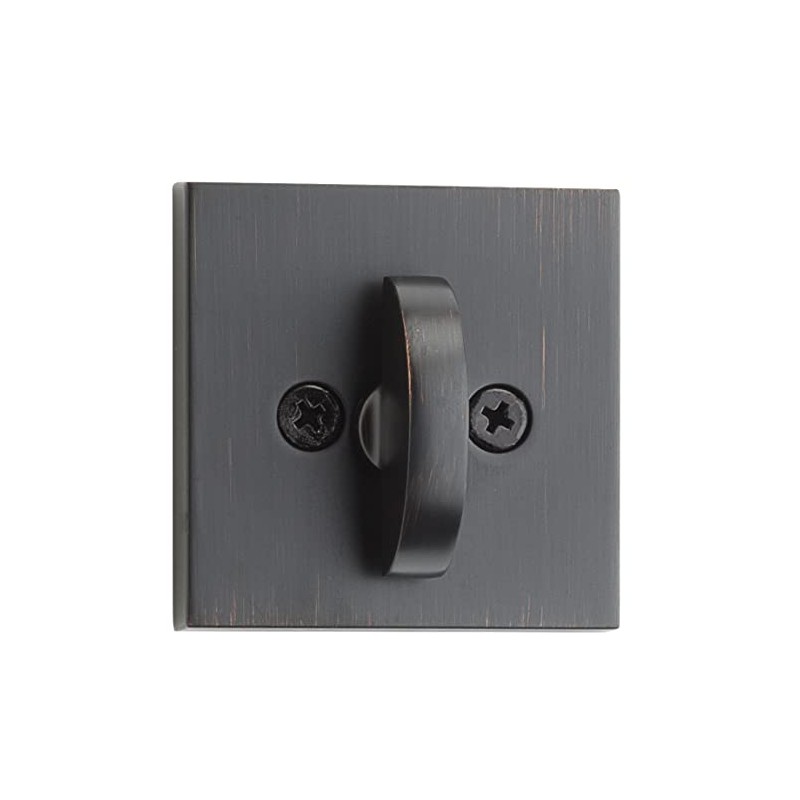 Kwikset Halifax Deadbolt Lock, Venetian Bronze Square Exterior Keyed Front