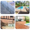 Muzata 4Pack Brushed Glass Railing Spigot Clamp Rectangle Stainless Steel