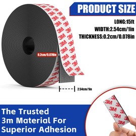 Junarter Magnetic Tape Roll, Magnet Strips, 2 Rolls (10 Feet x1 in) Adhesive Magnetic Tape Strips with Adhesive Backing, Flexible Magnetic Strips, Sticky Magnet Tape for Fridge, DIY (0.08" Thick)