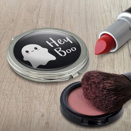 Hey Boo Cute Kawaii Ghost Compact Travel Purse Handbag Makeup Mirror